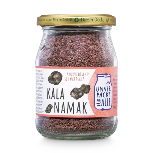 Unverpacktes Bio Kala Namak im Mehrwegglas