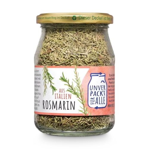 Unverpackte Bio Rosmarin im Mehrwegglas