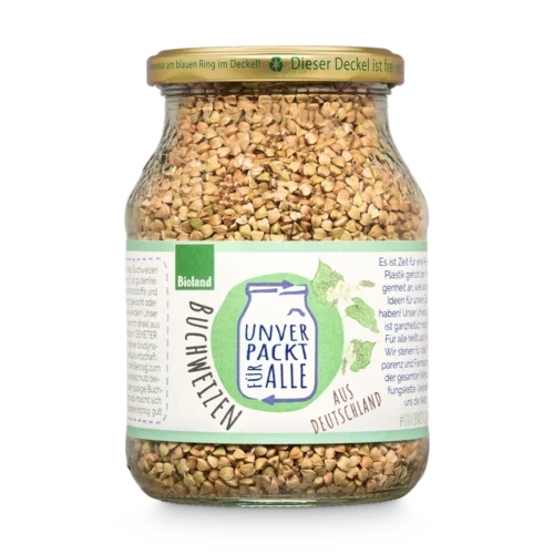 Unverpackter Bio Buchweizen im Mehrwegglas