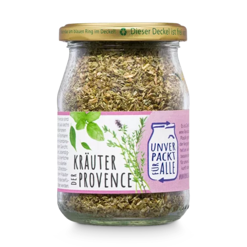 Unverpackte Bio Kräuter der Provence im Mehrwegglas