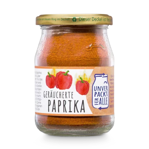 Unverpacktes Bio Rauchpaprika im Mehrwegglas