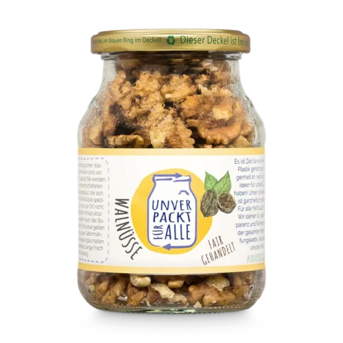 Unverpackte Bio Walnüsse im Mehrwegglas